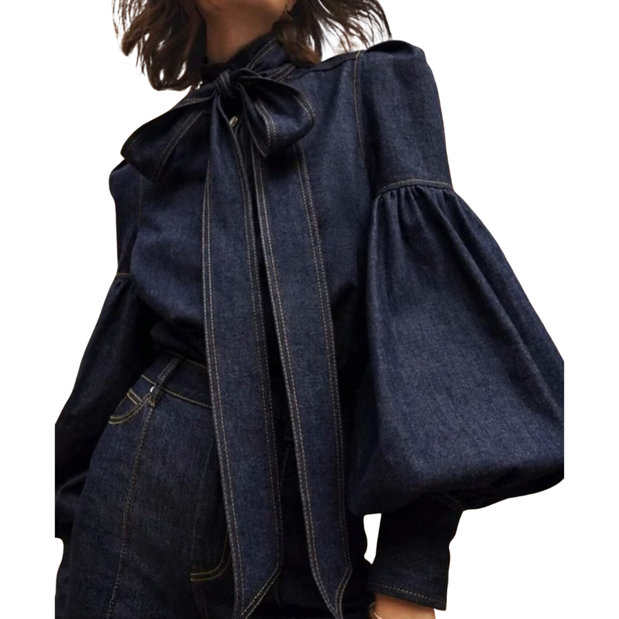 LUCY™ - Elegant Tie-Neck Casual Long Sleeve Top for Women