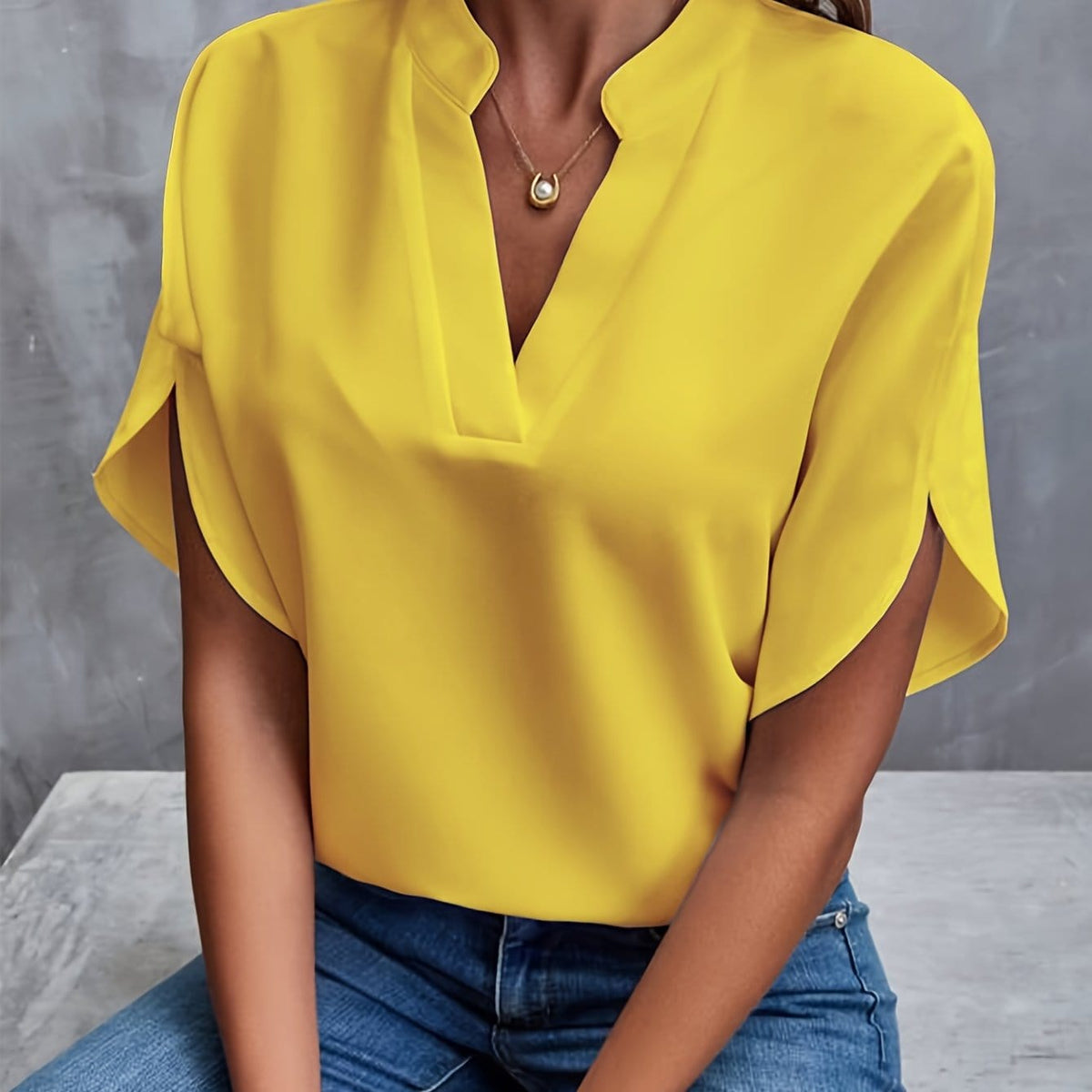 Colorful Draped Blouse