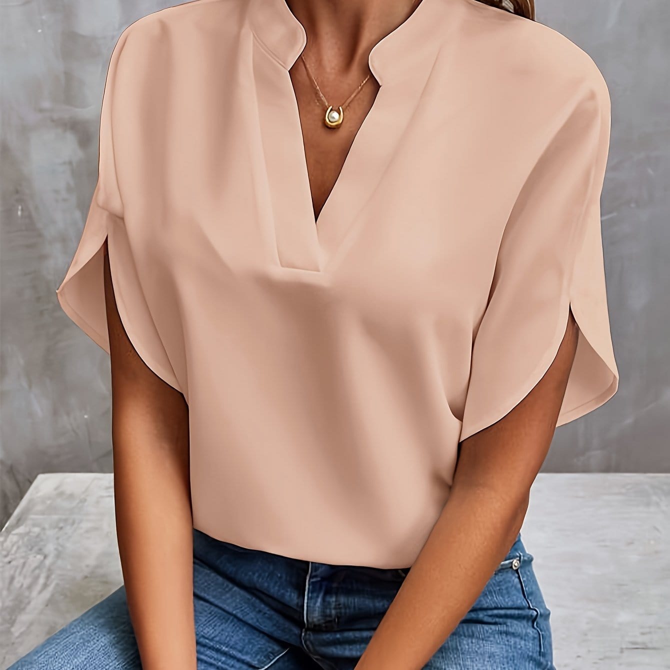 Colorful Draped Blouse