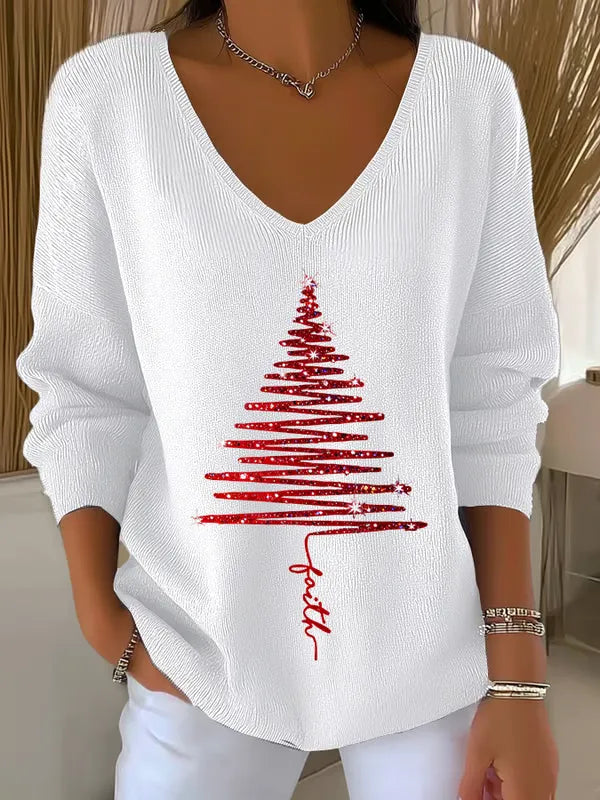 Monica | Elegant Christmas Knit Top