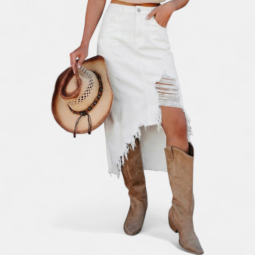 Blake™ | Relaxed High-Waist Denim Maxi Skirt