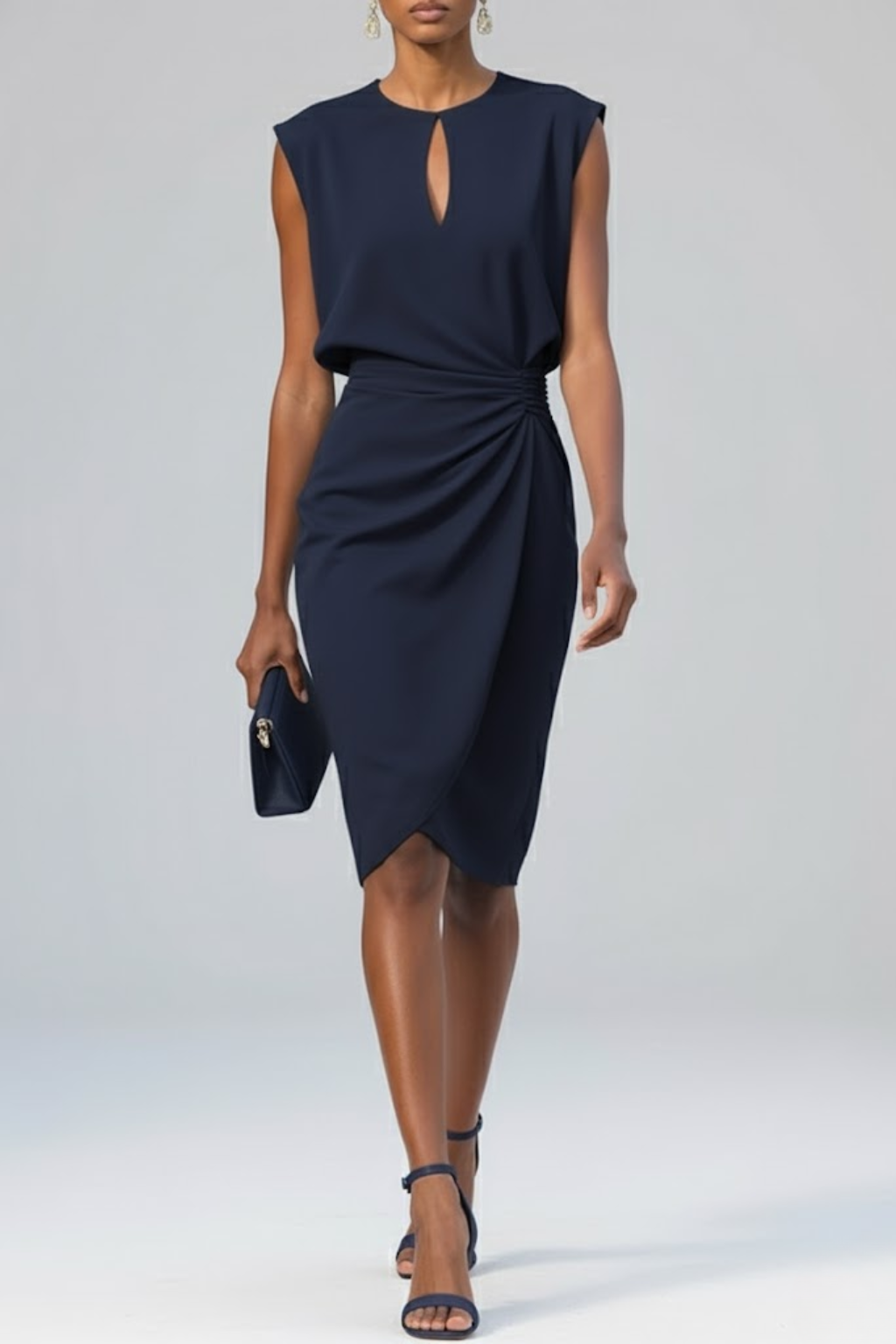 Harper™ | Draped Midi Dress