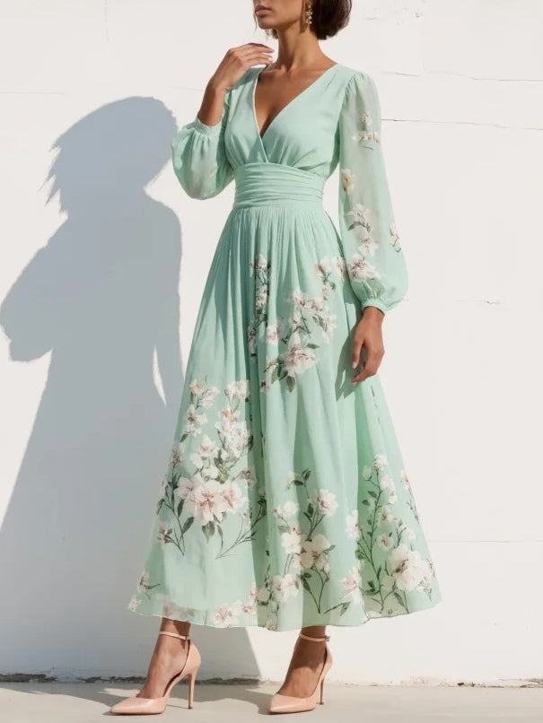 Stella™ | Puff Sleeve Midi Dress