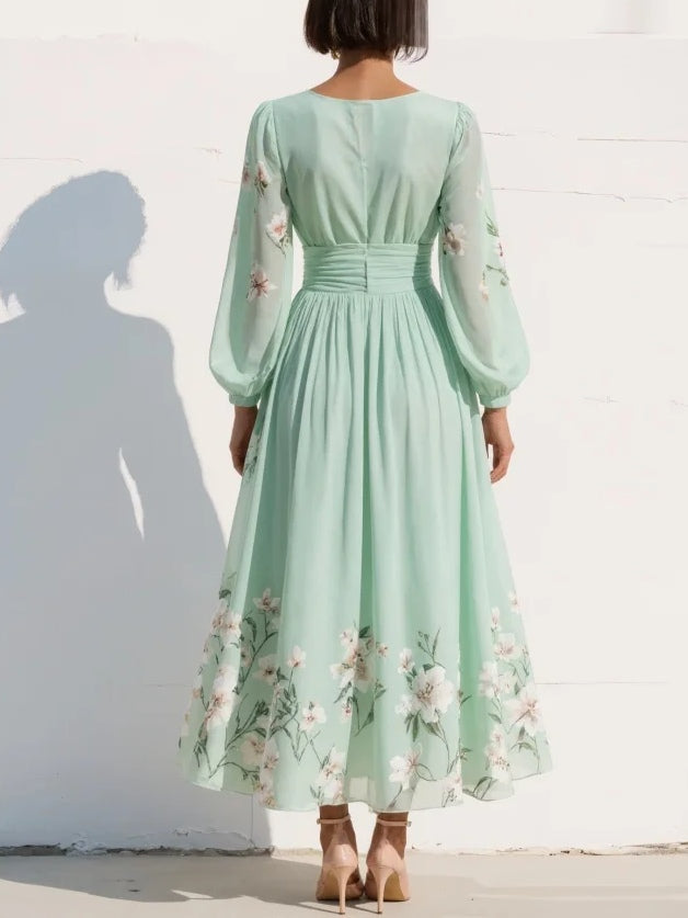 Stella™ | Puff Sleeve Midi Dress