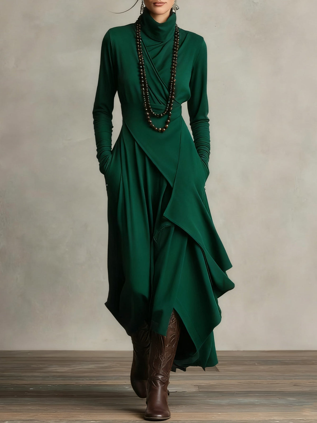 Genevieve | The Turtleneck Maxi Dress