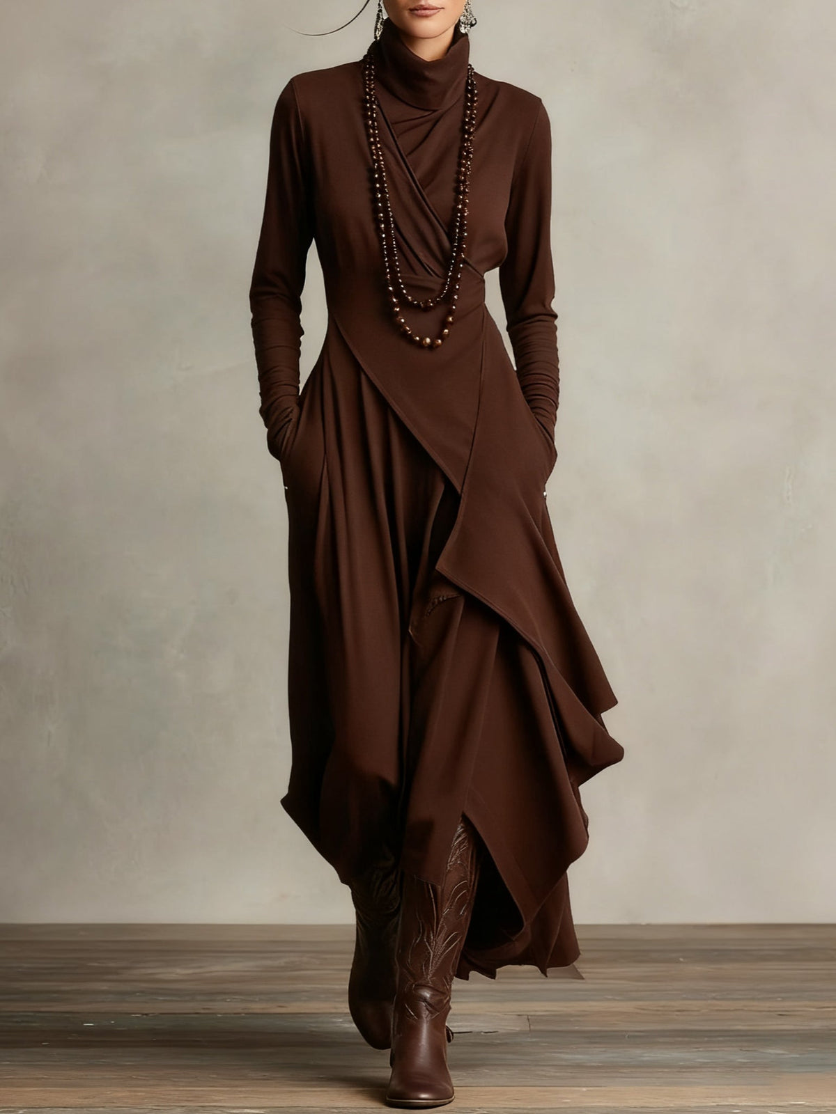 Genevieve | The Turtleneck Maxi Dress