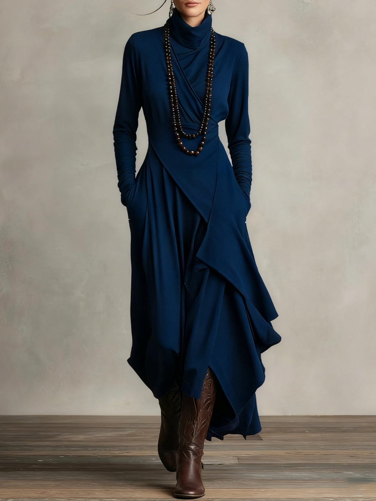 Genevieve | The Turtleneck Maxi Dress