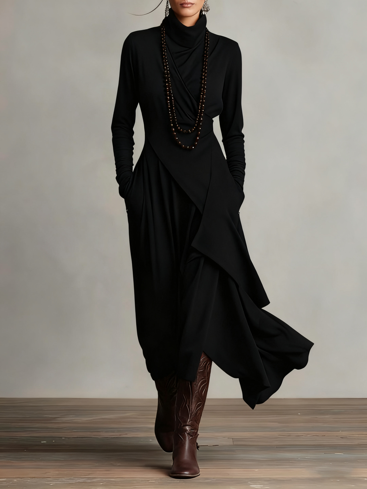 Genevieve | The Turtleneck Maxi Dress