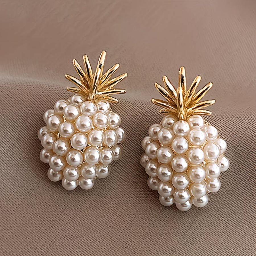 Pearl Pineapple Earrings
