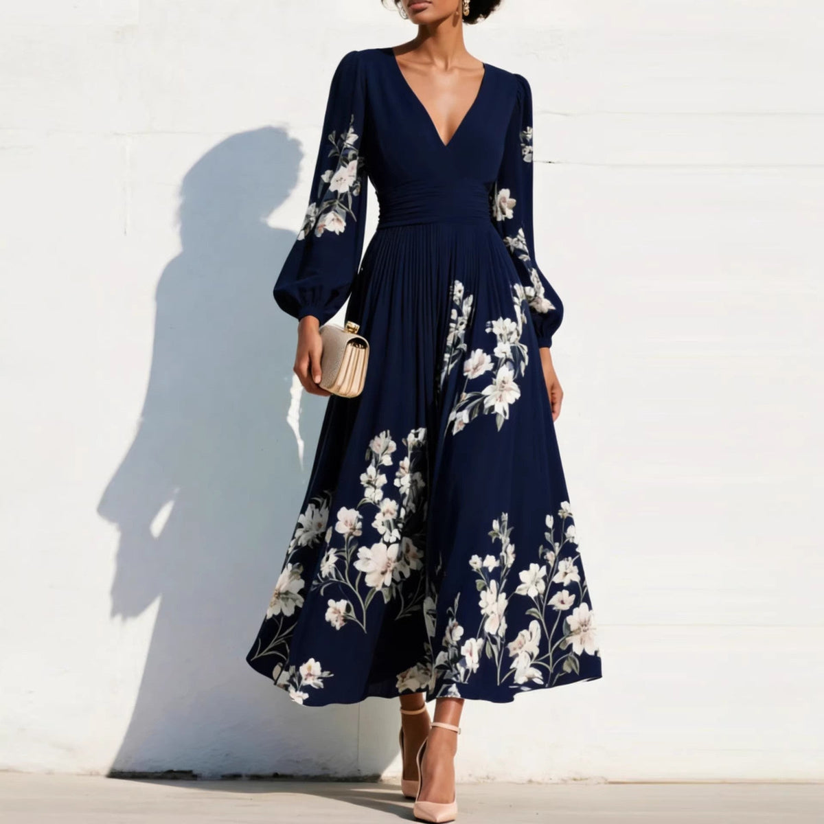 Stella™ | Puff Sleeve Midi Dress