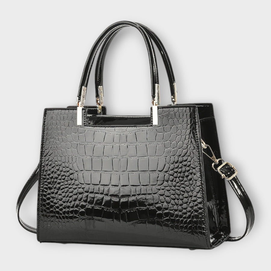 Maison Verdelle - Handbag with Glossy Crocodile Leather Pattern