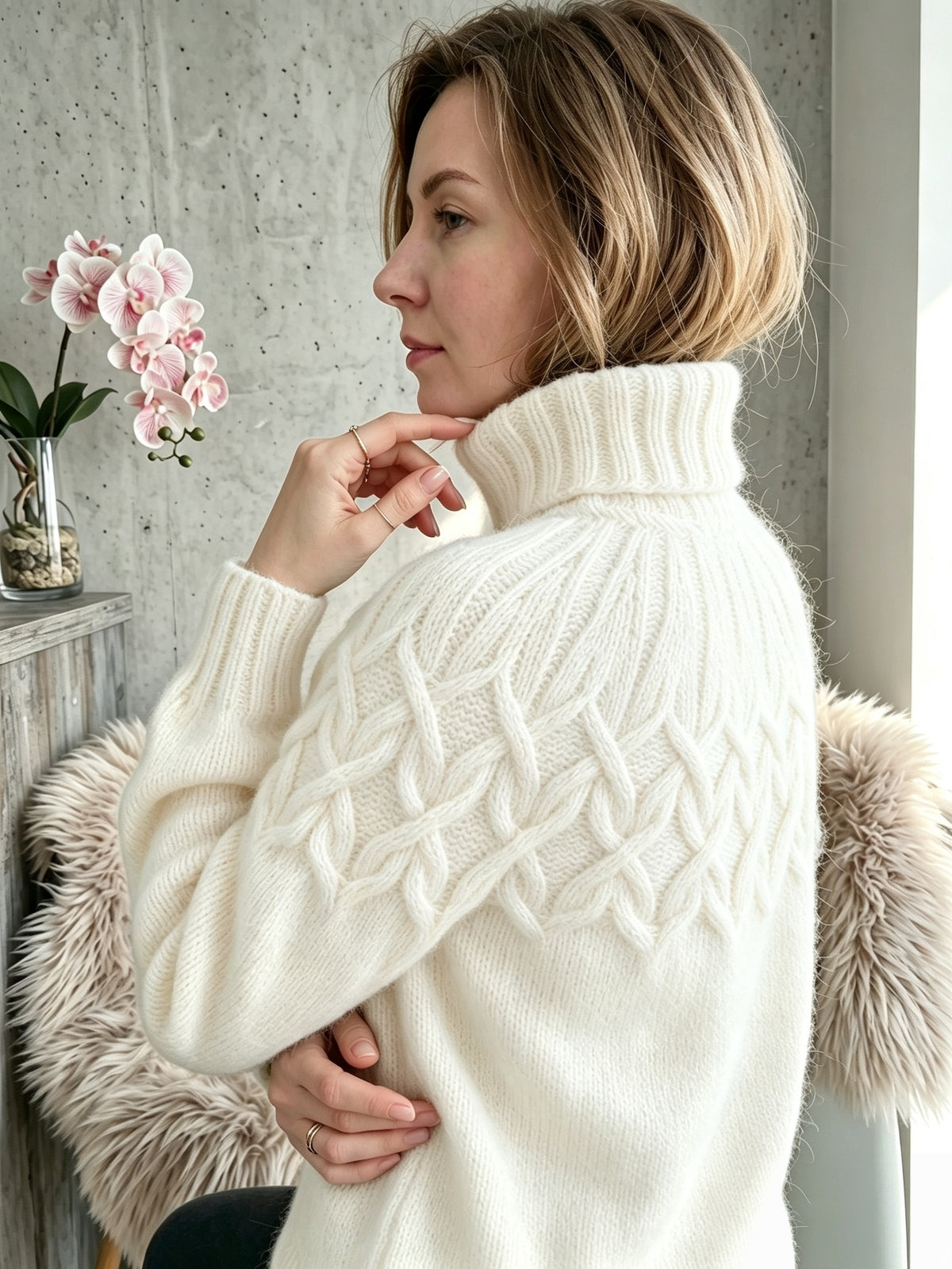 Evelyn™ | Cozy Cable Knit Turtleneck Sweater