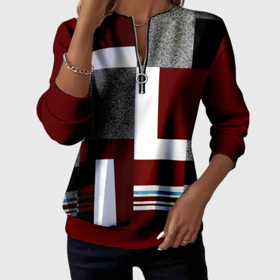 Elin - Casual Half-Zip Sweater