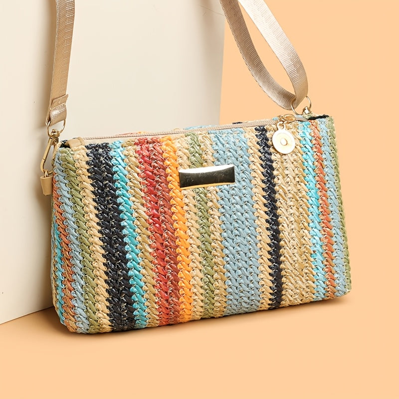 Signature Lily & Lune | Woven Crossbody Bag with Detachable Strap