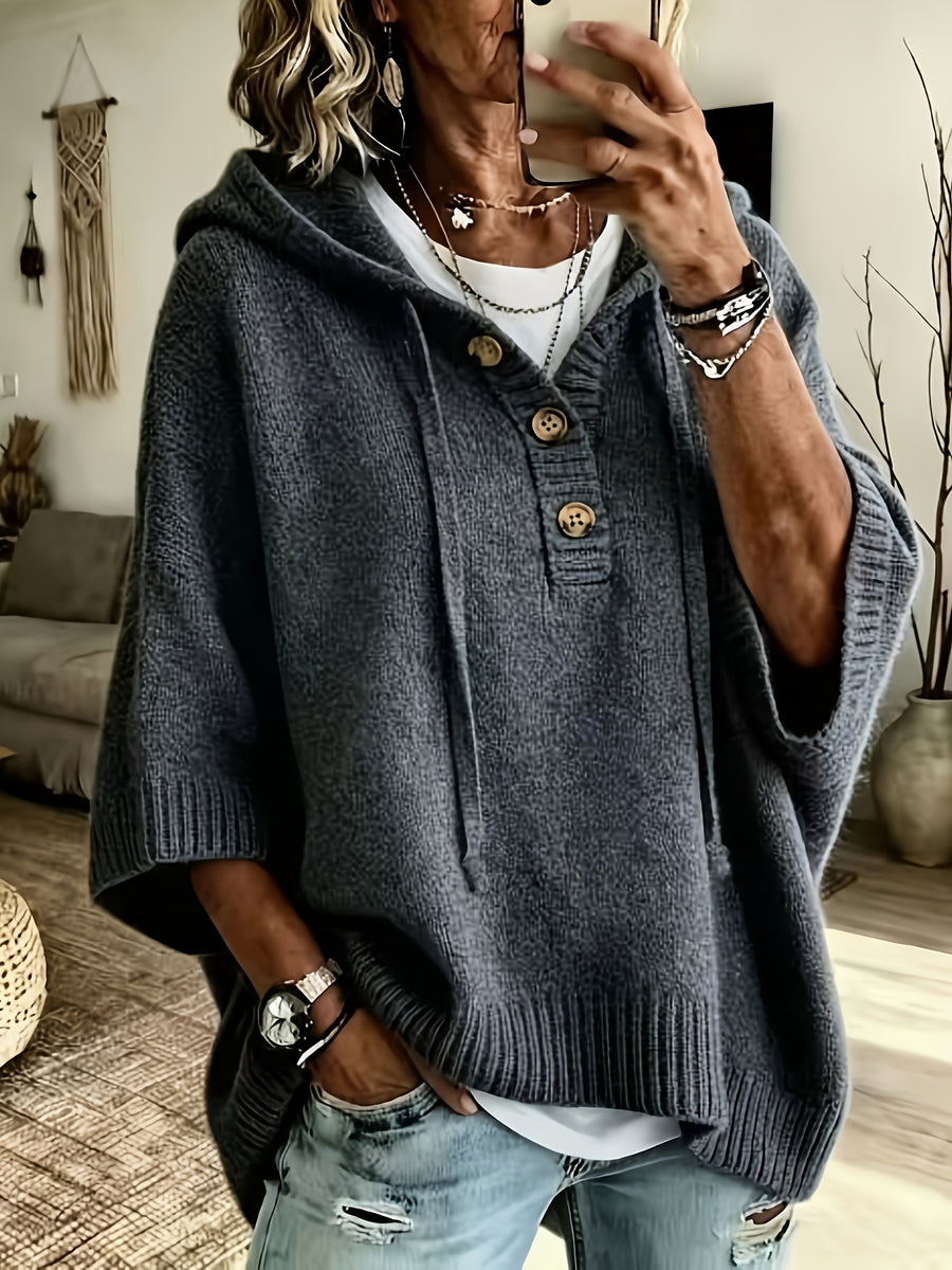 Gilda™ | Puff Sleeve Hooded Sweater