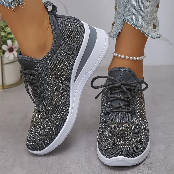 Bonnie | Orthopedic Rhinestone Comfort Sneakers
