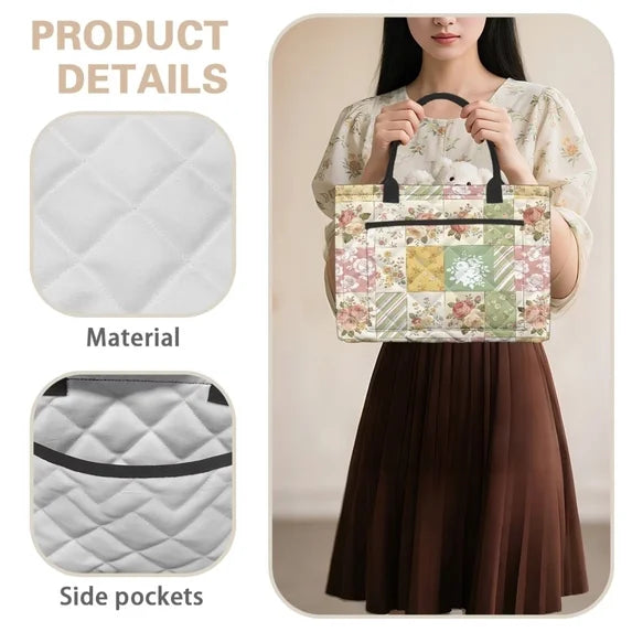 Camping Canvas Quilted Storage Basket TP02