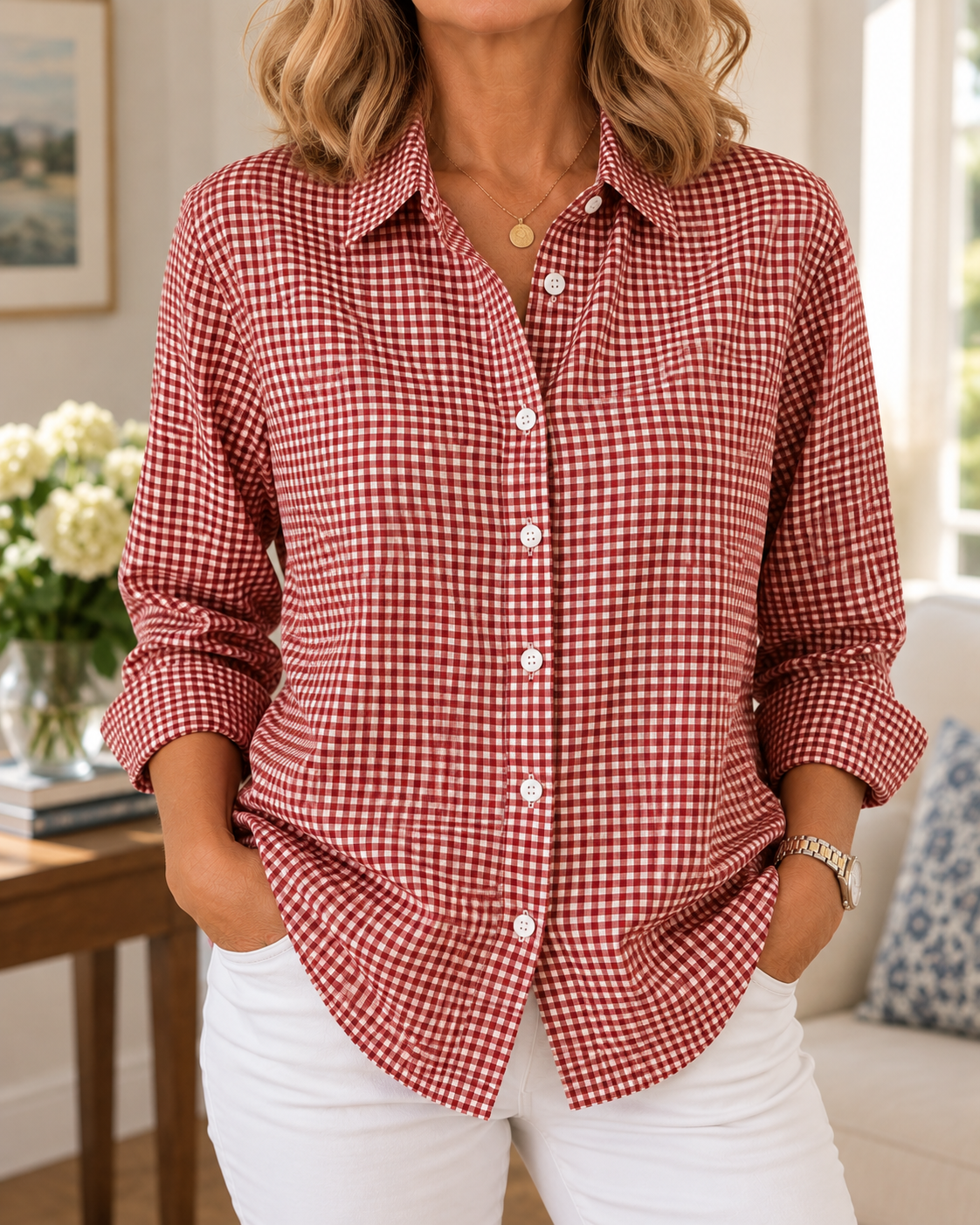Susan™ | Checkered Button Shirt