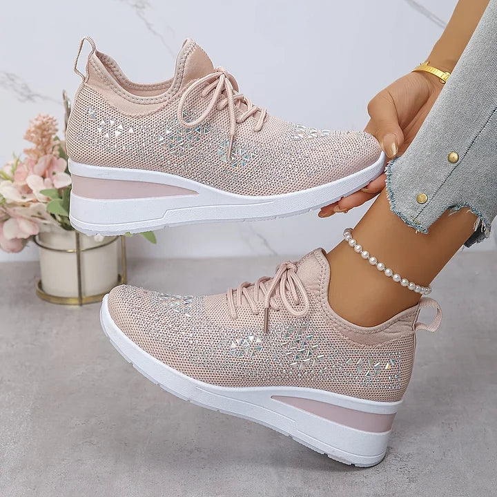 Bonnie | Orthopedic Rhinestone Comfort Sneakers