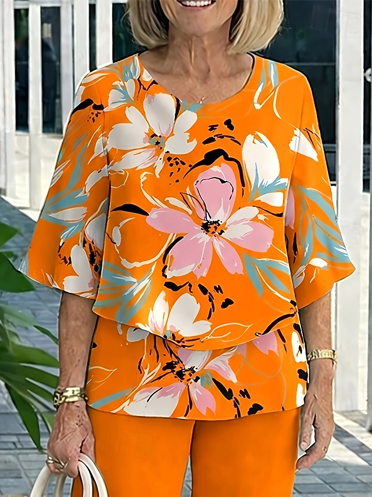 Elaine™ | Women's Short Sleeve Round Neck Set