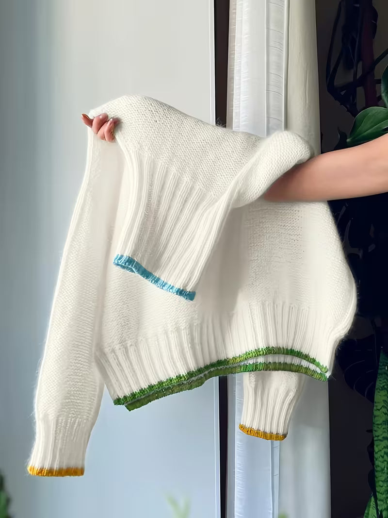 Olivia™ | Color-Block Striped Long Sleeve Sweater