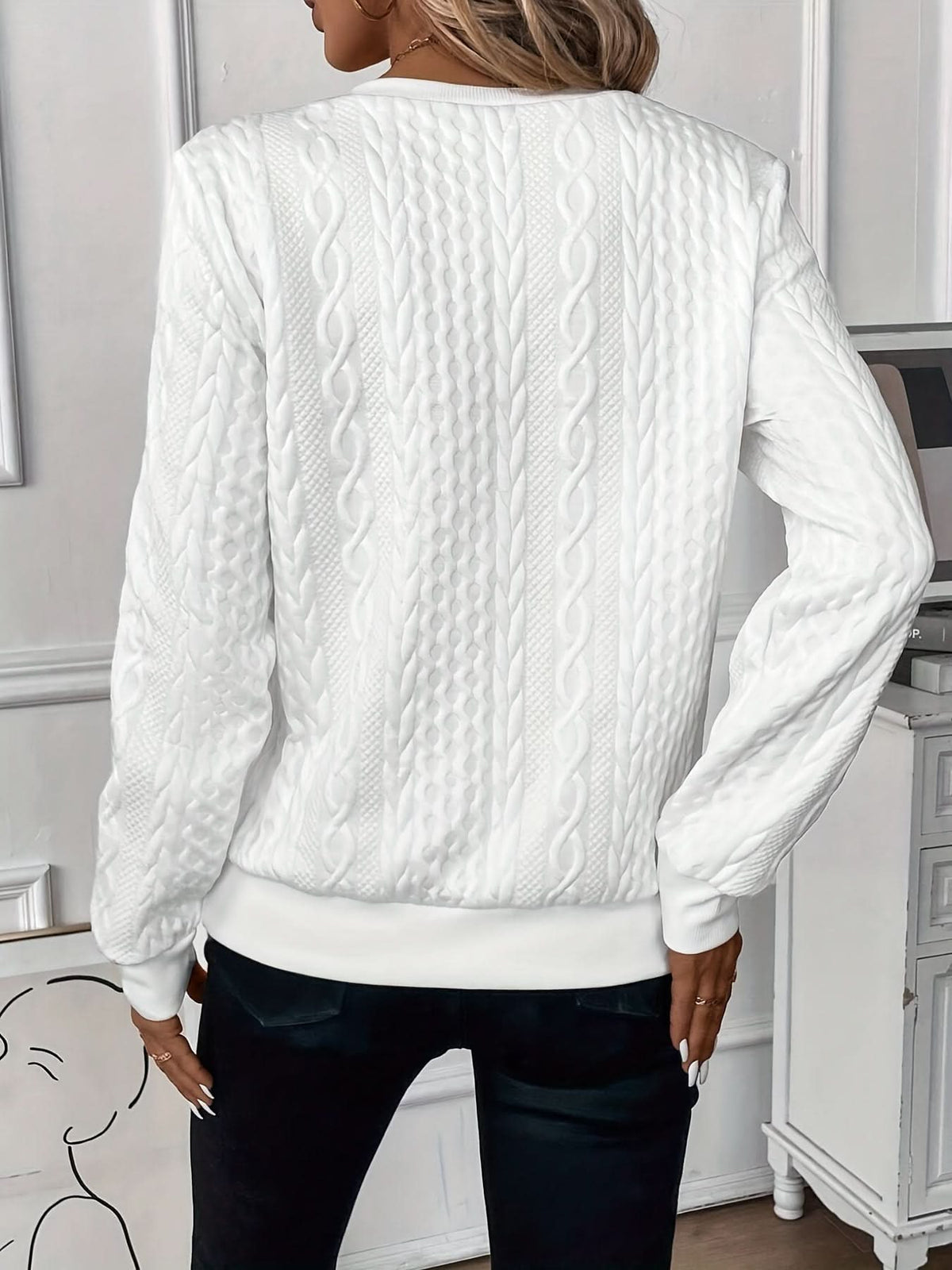 Angela™ | Elegant Textured Zip Front Knit Sweater