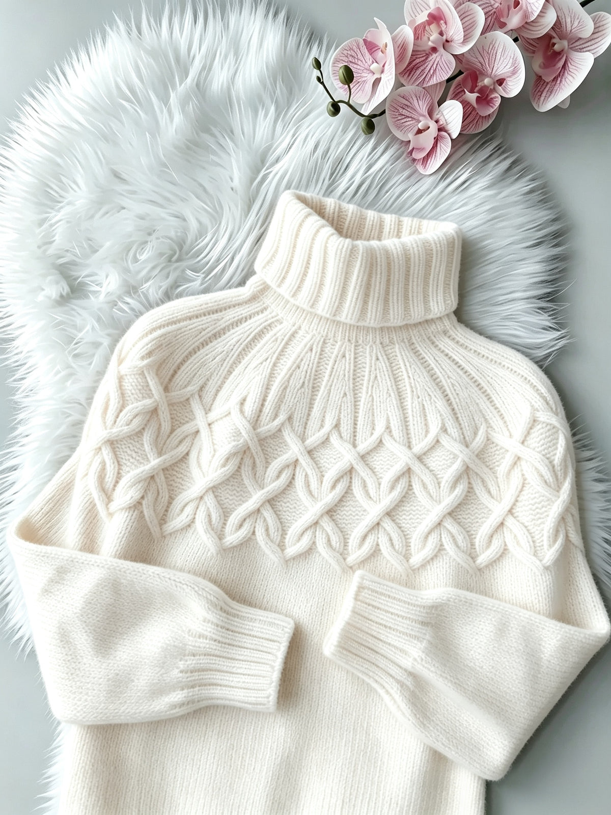 Evelyn™ | Cozy Cable Knit Turtleneck Sweater