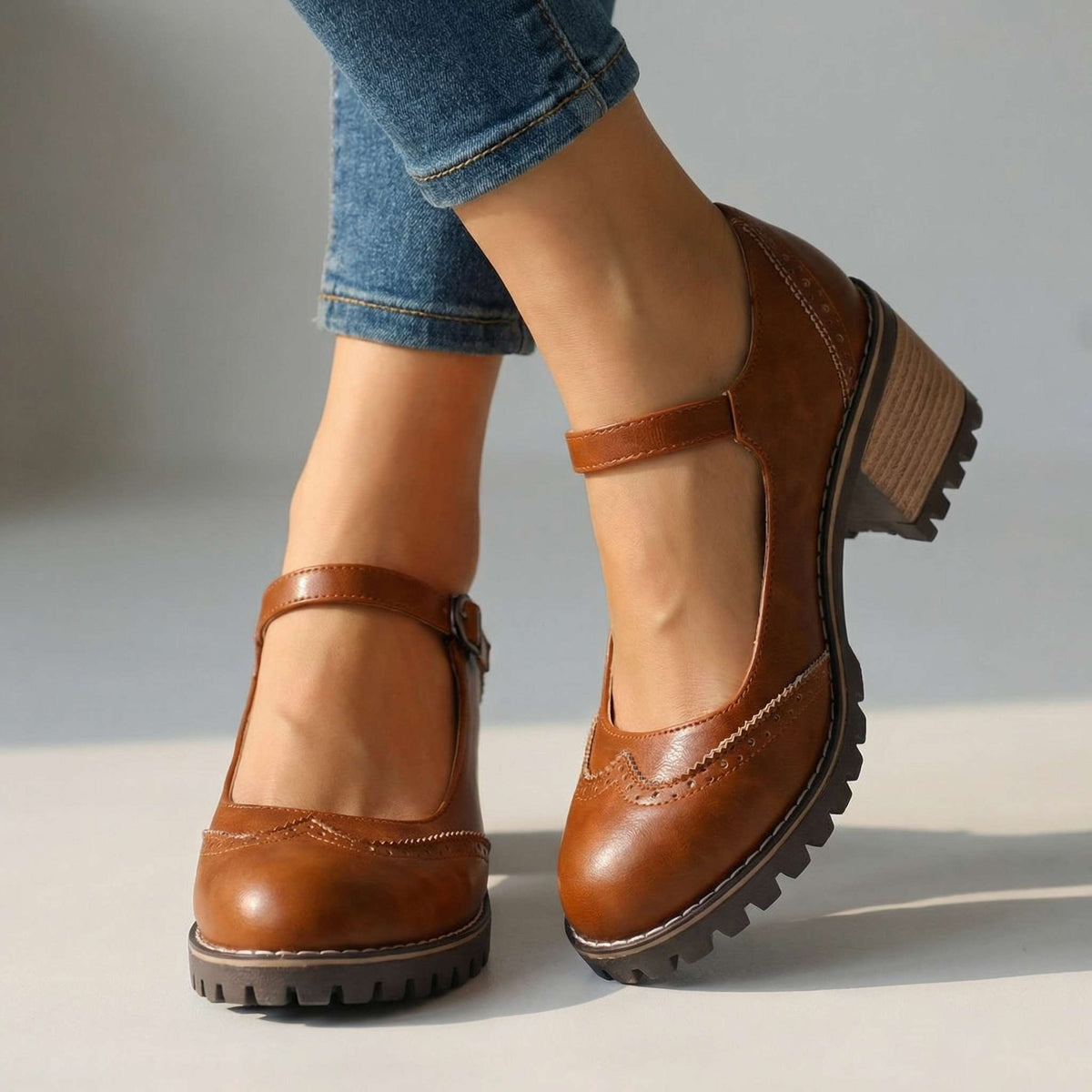 Amelia | T-Strap Mary Jane Heels