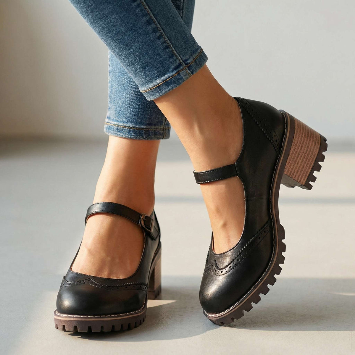 Amelia | T-Strap Mary Jane Heels