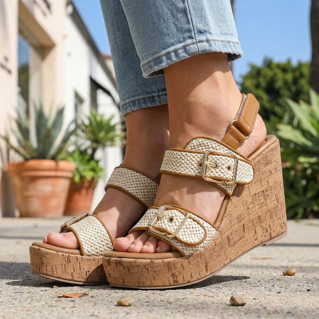 Vanessa | Buckle Strap Wedges
