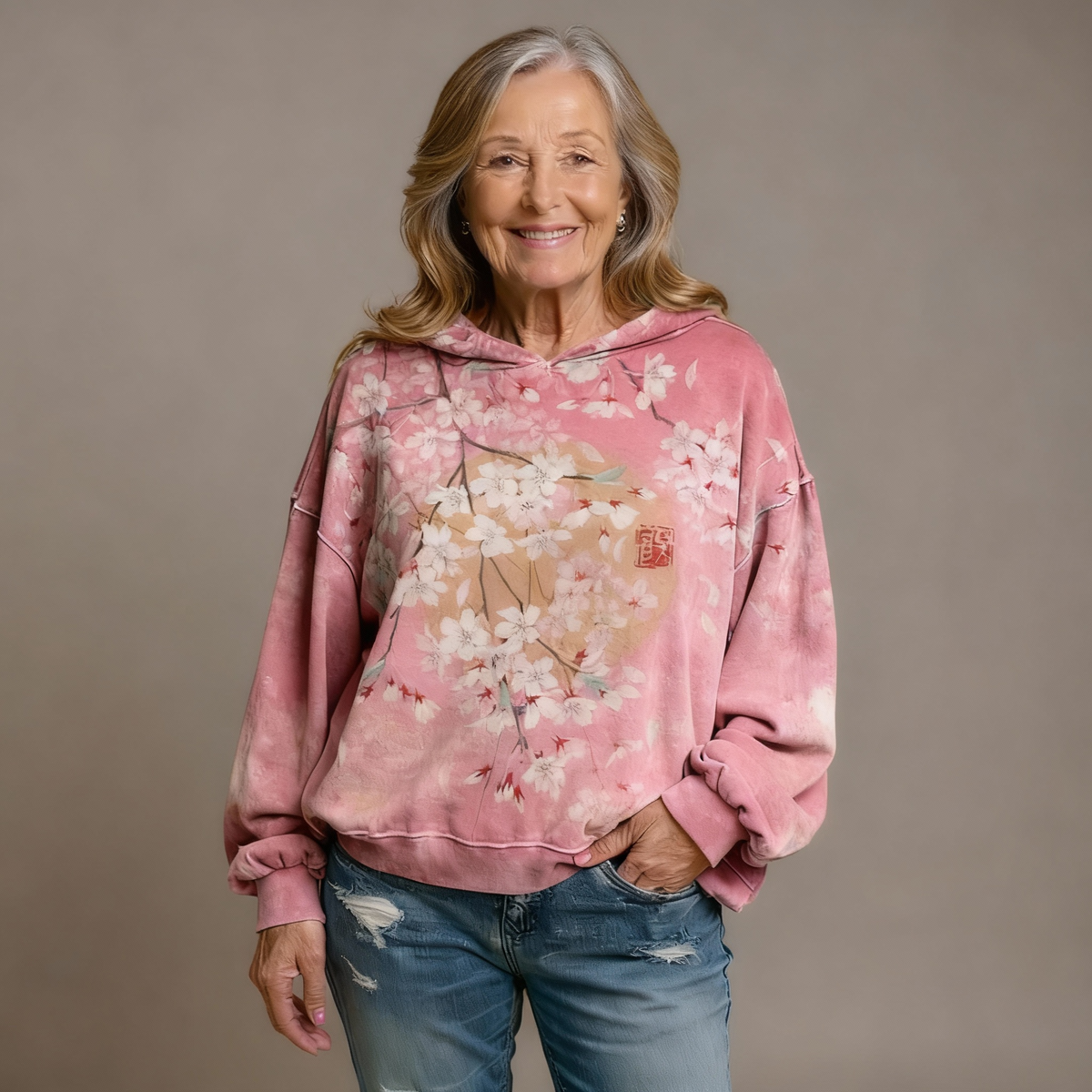 Amelia | Relaxed Fit Blossom Hoodie