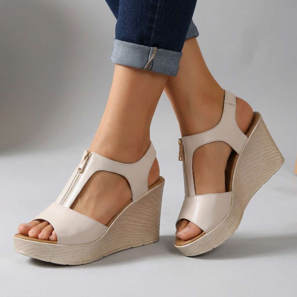 Evalyn | Zipper Heels