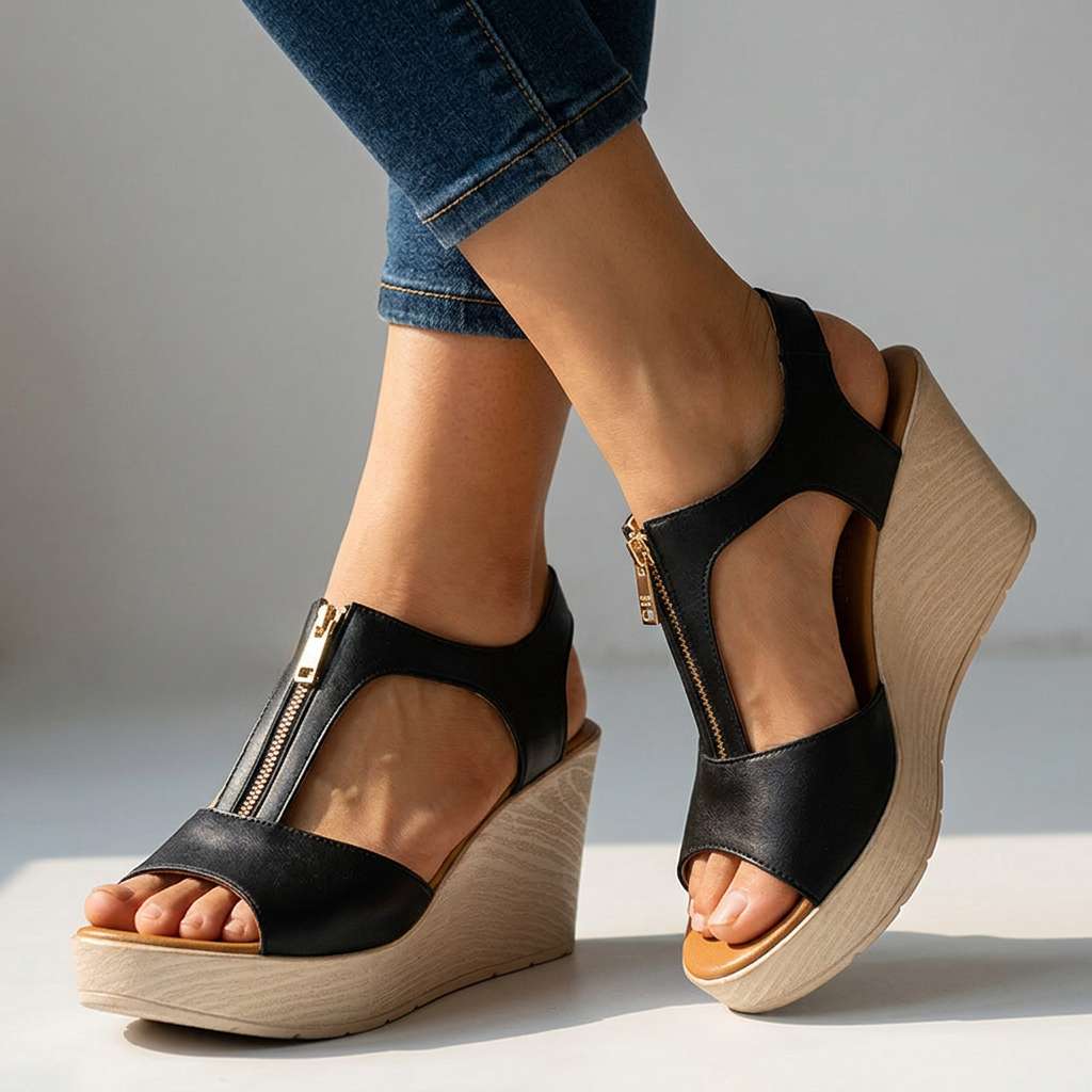Evalyn | Zipper Heels