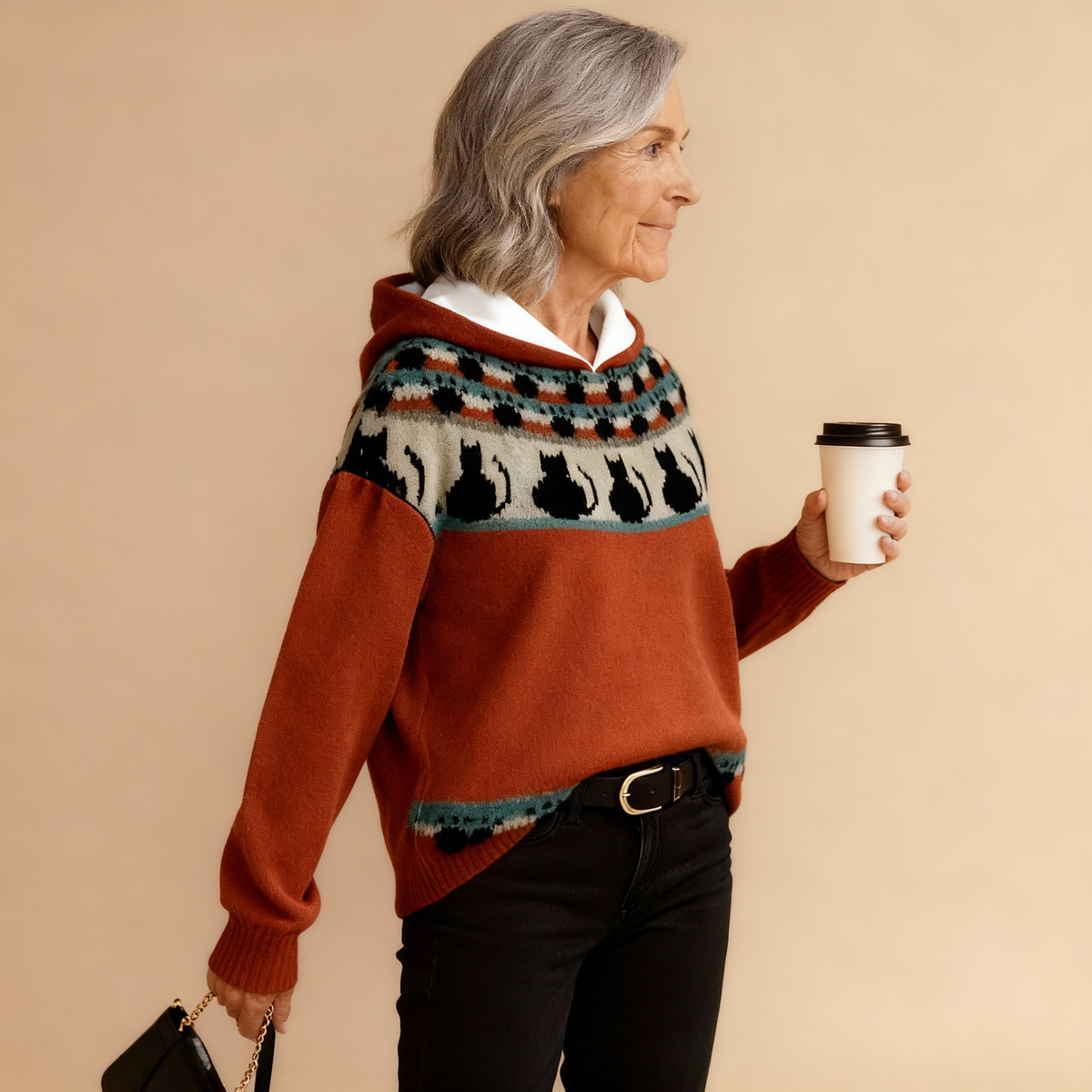 Tamara | Cozy Patterned Hoodie