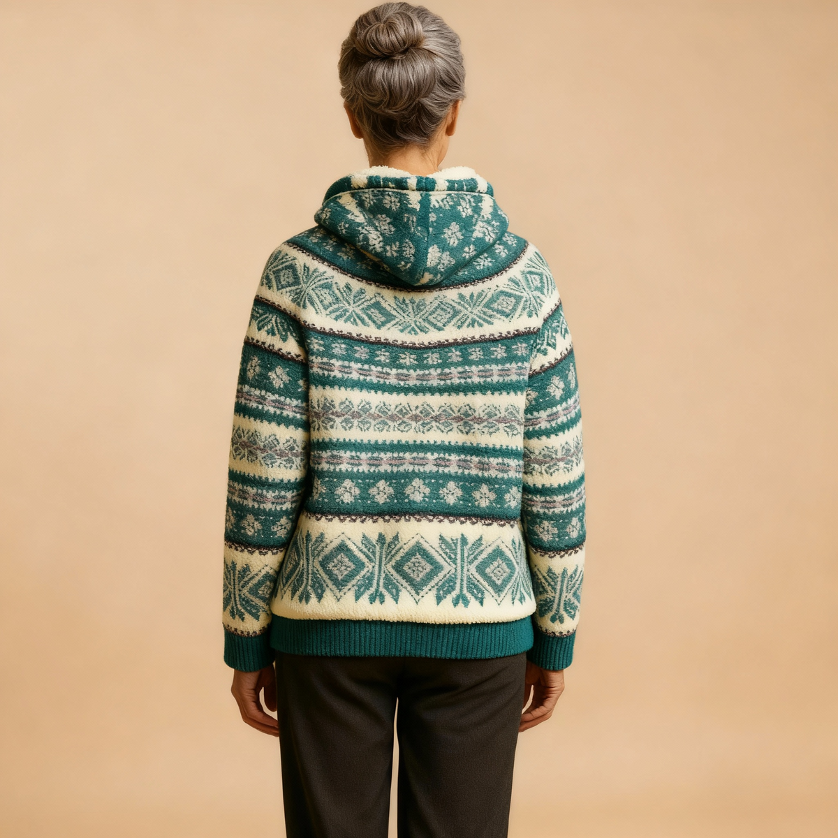 Katarina | Nordic Patterned Hoodie