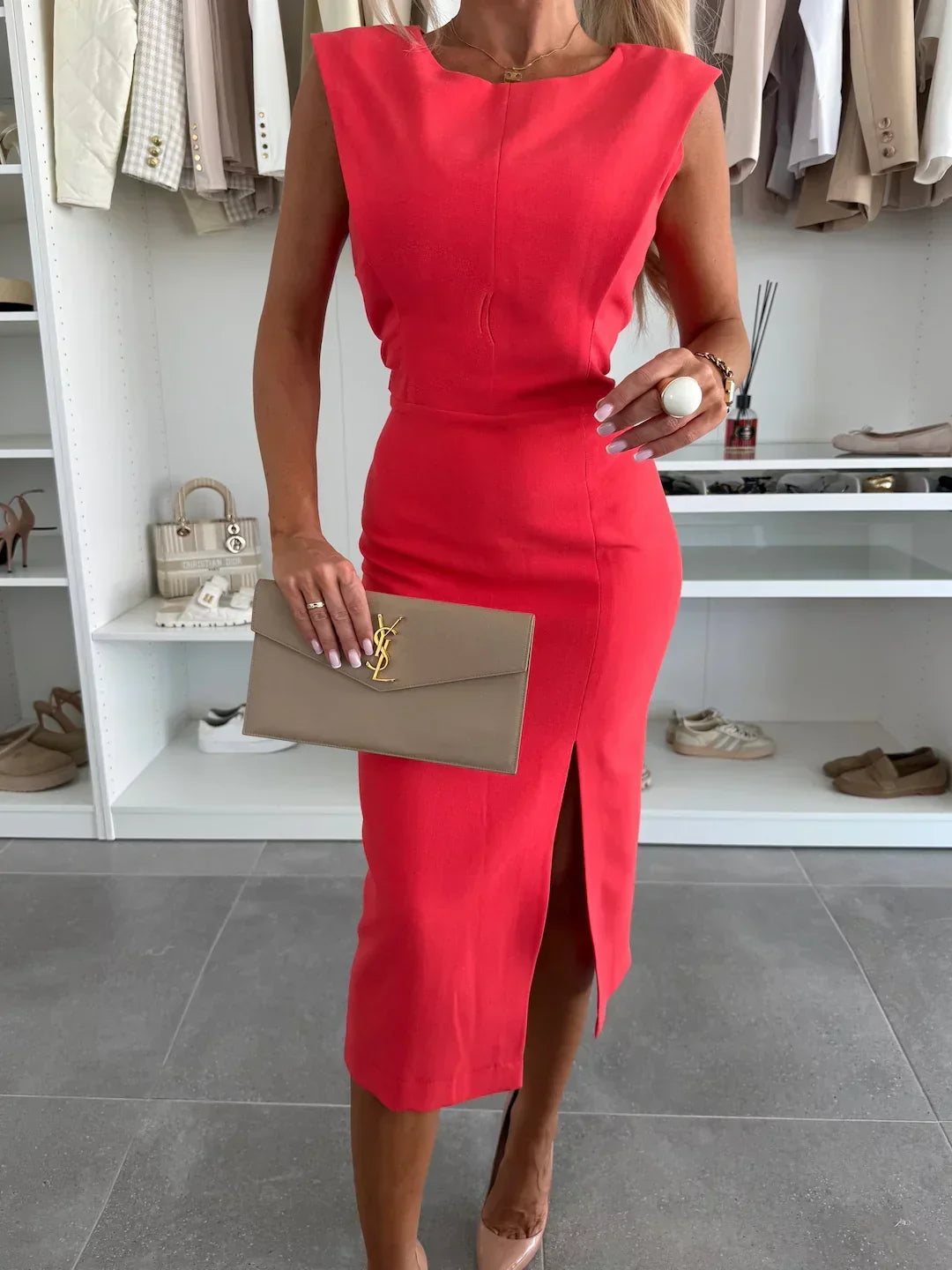 Sorela™ | Button-Front Midi Dress