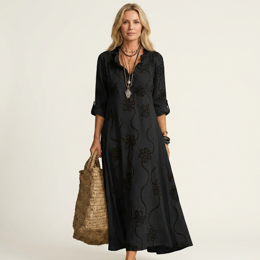 Isabel™ | Elegant airy embroidered summer dress