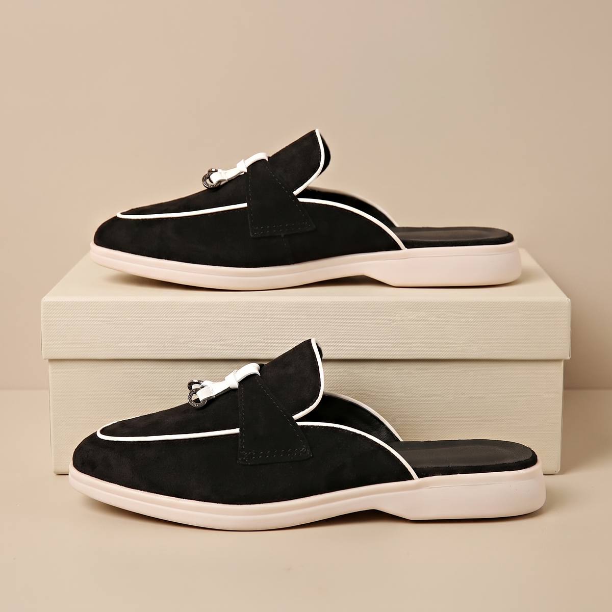 Delphina™ | Suede Slip On Mule Loafers