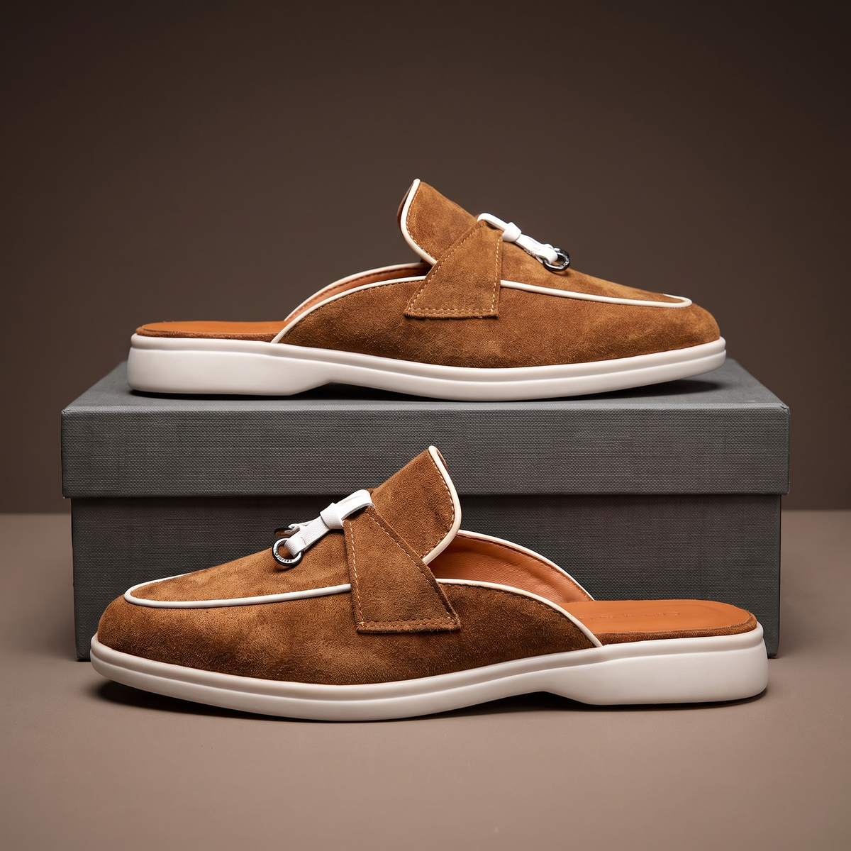Delphina™ | Suede Slip On Mule Loafers