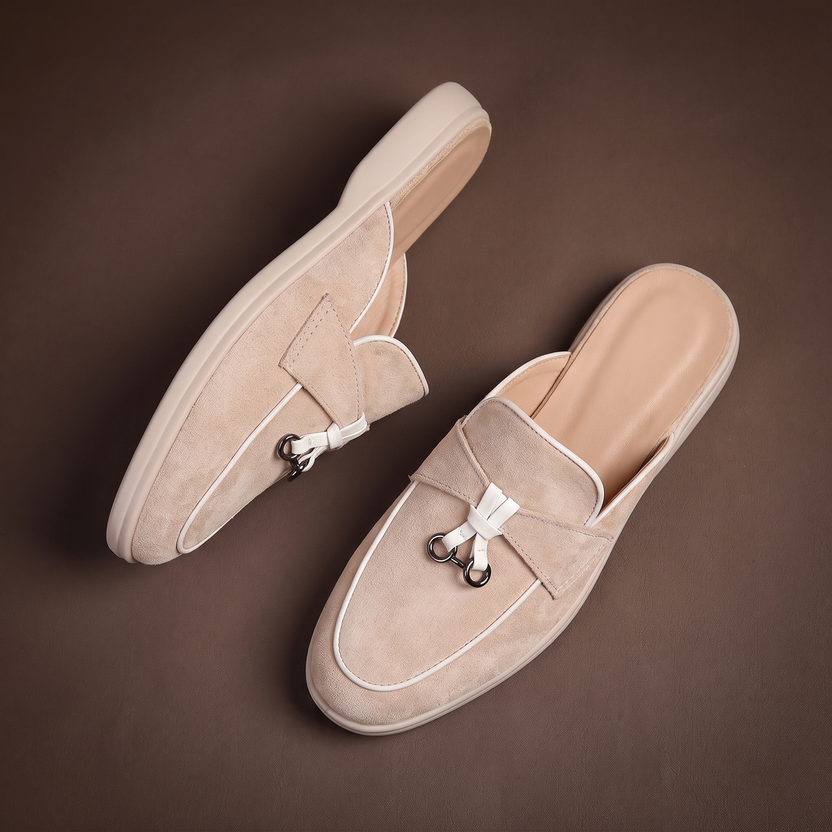 Delphina™ | Suede Slip On Mule Loafers
