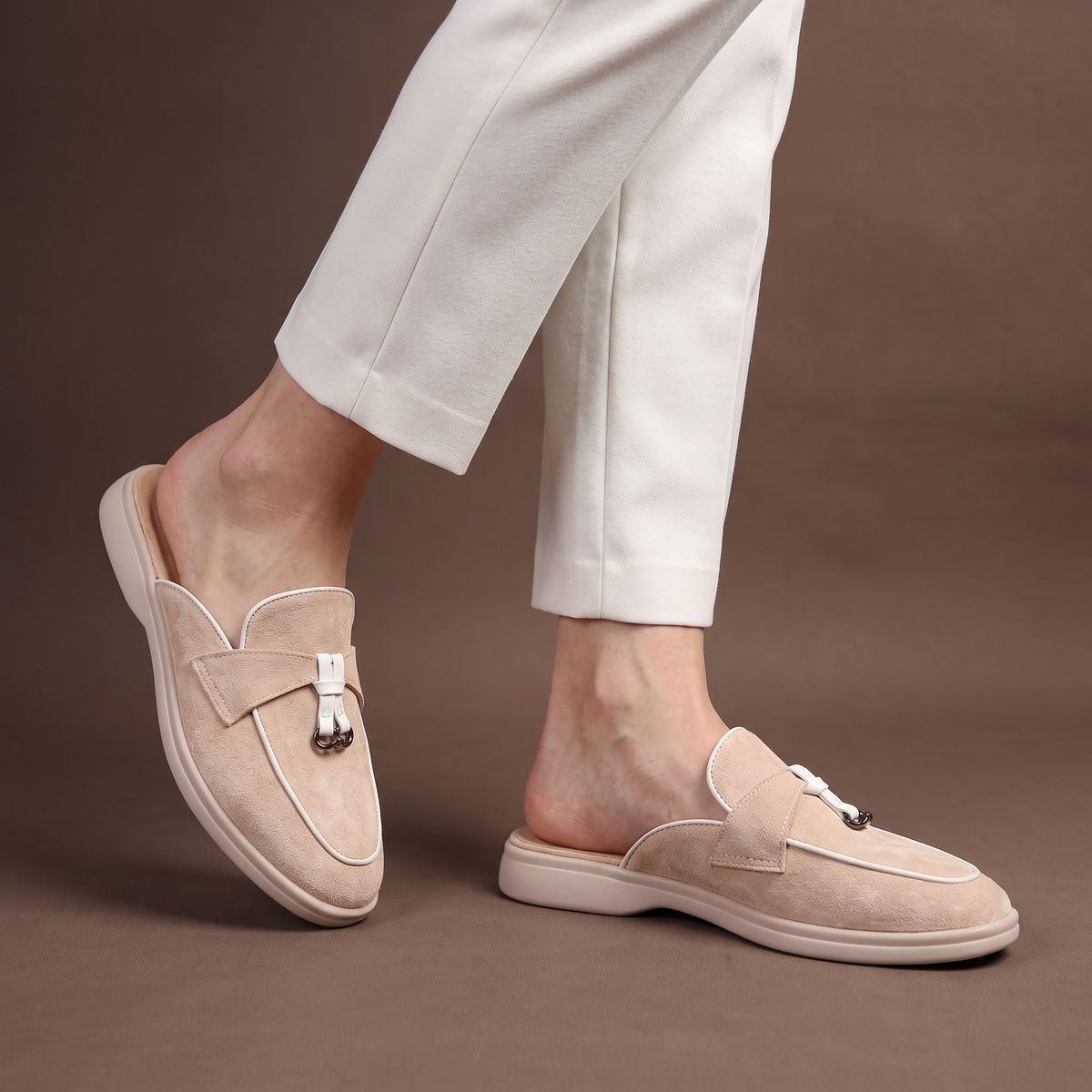 Delphina™ | Suede Slip On Mule Loafers