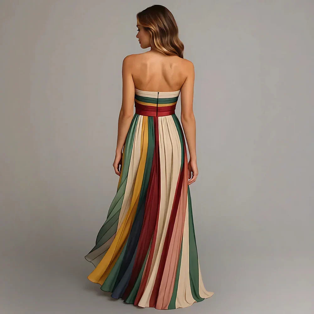 Ruby™ | Strapless Pleated Maxi Dress