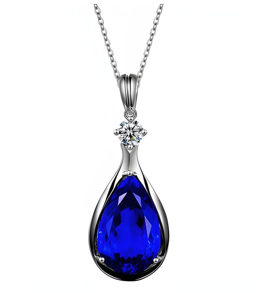 Sapphire Infinity Pendant Necklace