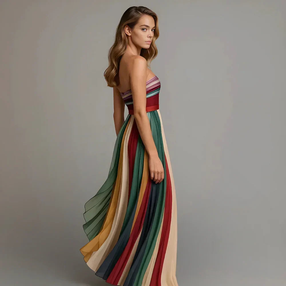 Ruby™ | Strapless Pleated Maxi Dress