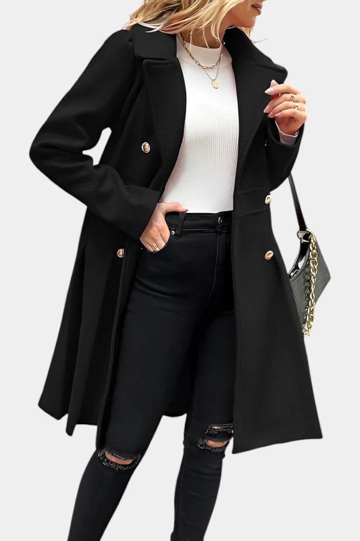Annalise | Flared Double-Breasted Coat