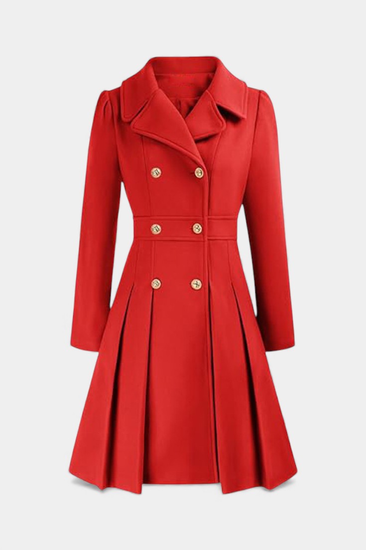 Annalise | Flared Double-Breasted Coat