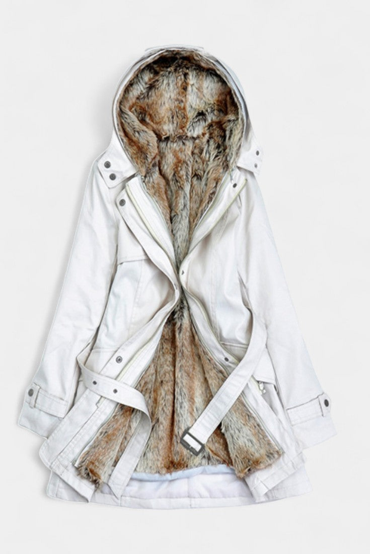 Rosalind | Belted Hooded Long Parka