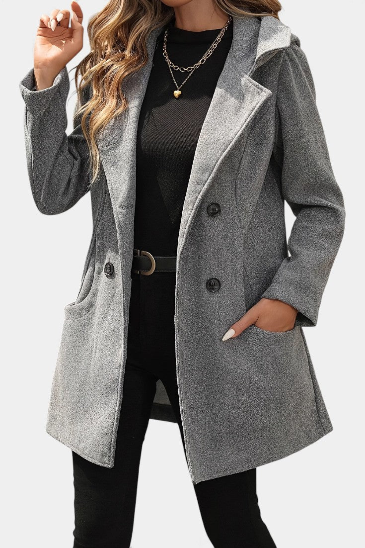 Beatrix | Double-Breasted Hooded Coat