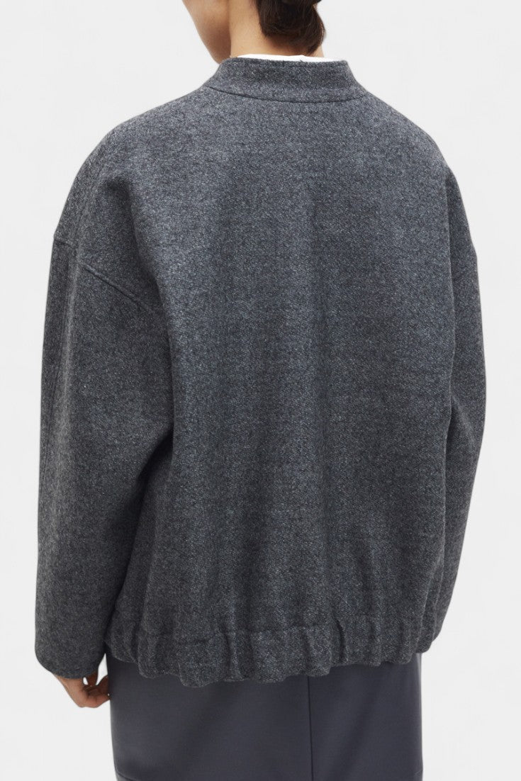 Adele | Soft Textured Bomber Jacket
