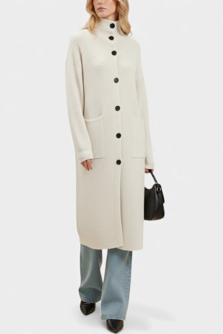 Olivia | Long Turtleneck Knit Coat